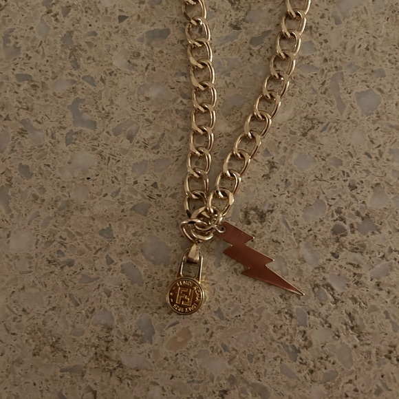 Authentic Fendi Charm, chain not authentic but included - Picture 1 of 3